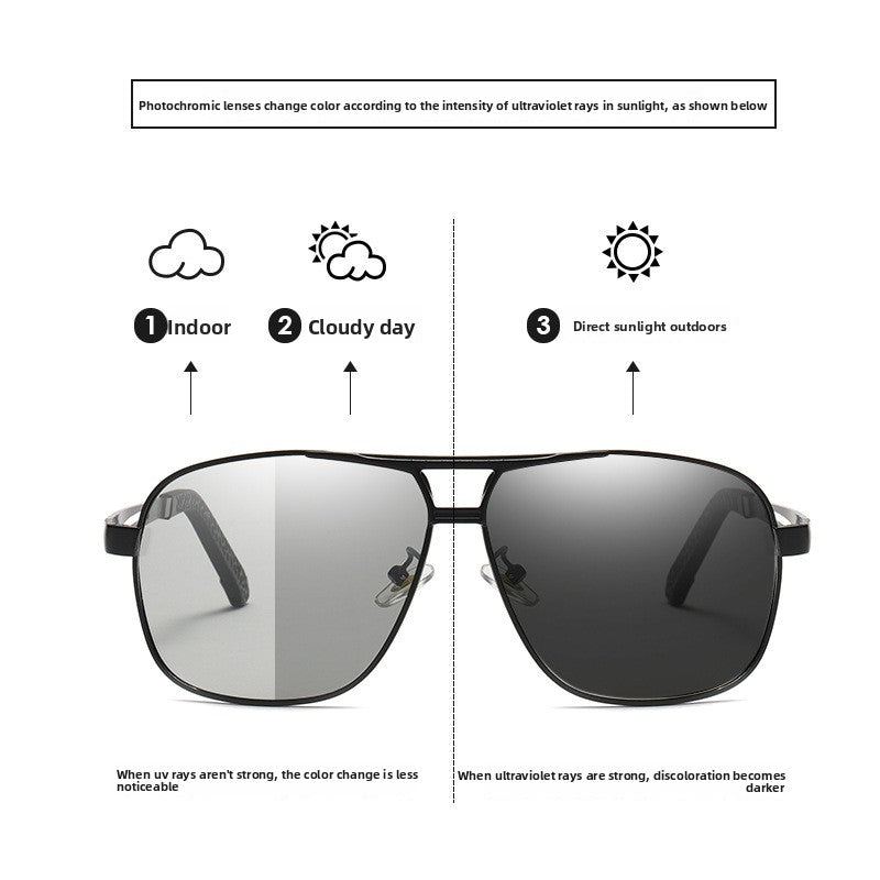 Gafas de Sol Polarizadas Fotocromáticas - Montura Metálica UV400