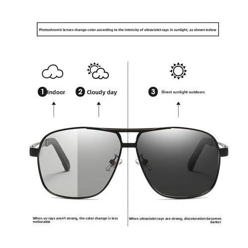 Gafas de Sol Polarizadas Fotocromáticas - Montura Metálica UV400