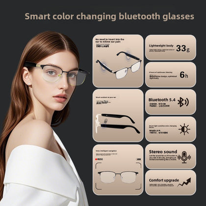 Gafas Inteligentes con Traducción IA y Bluetooth - Fotocromáticas