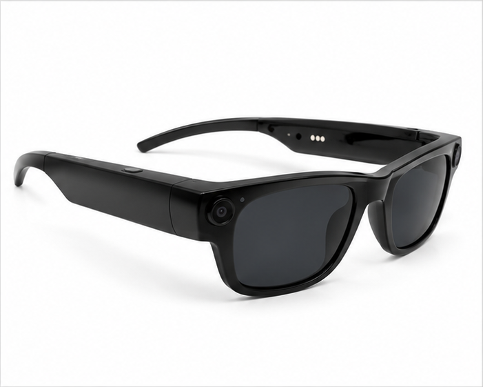 Gafas inteligentes E03 negras - vista tres cuartos